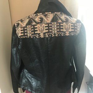 En Creme Vegan Leather Jacket - Small